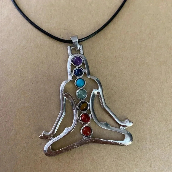🆕Seven Chakras Stones Yoga Meditation Energy Necklace🆕 - Picture 3 of 8